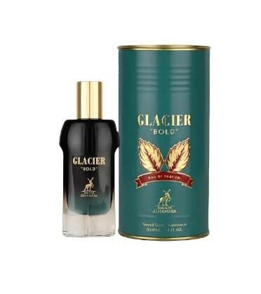 Glacier Bold de Maison Alhambra: limón, lavanda y vetiver en una fragancia masculina fresca, intensa y audaz. Tu hielo tiene carácter.