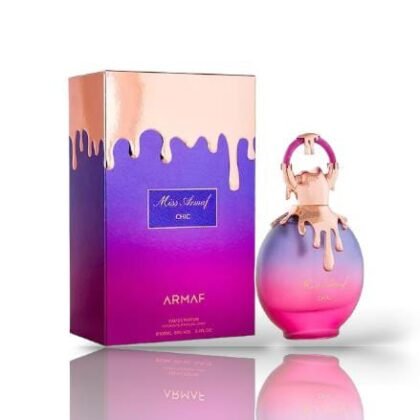 Chic de Armaf: frambuesa, rosa y vainilla en una fragancia dulce, elegante y femenina. Ideal para brillar con estilo.