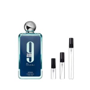 Decants Afnan 9am Dive 3ml, 5ml y 10ml: frescura elegante y notas energéticas para comenzar tus días con estilo y distinción.