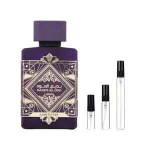 Descubre Lattafa Amethyst: grosella, rosa y vainilla en una fragancia seductora y elegante que ilumina tu esencia.