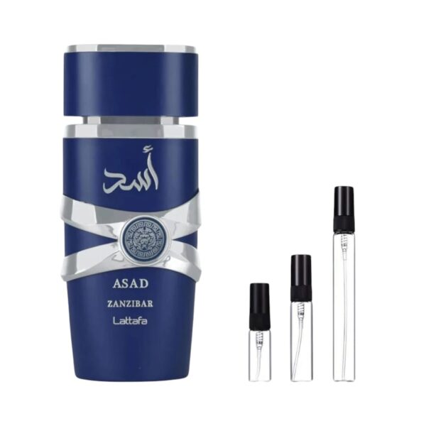 Asad Zanzibar: limón, oud y ámbar gris en una fragancia intensa y tropical que define poder con elegancia masculina.