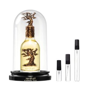 Eternal Oud: azafrán, rosa y oud en una fragancia intensa y majestuosa que define poder y sofisticación.