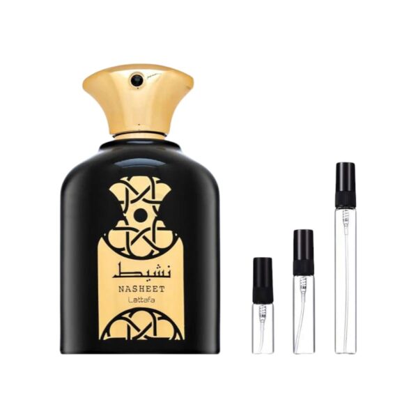 Nasheet: jengibre, lavanda y oud en una fragancia masculina intensa, elegante y llena de carácter.