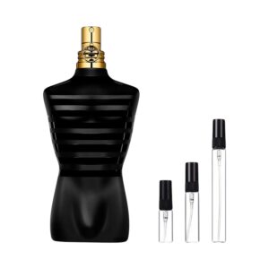 Decants Le Male Le Parfum Jean Paul GAULTIER en 3ml, 5ml y 10ml: elegancia oriental con cardamomo, lavanda y vainilla. Seducción en cada gota.