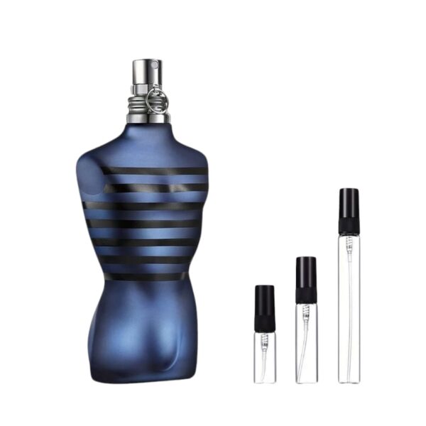 Decants Ultramale Jean Paul Gaultier en 3ml, 5ml y 10ml: frescura afrutada y vainilla intensa para noches atrevidas y memorables.