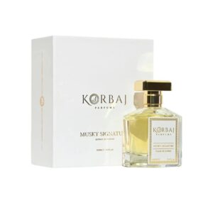 Perfume Korbaj Musk Signature: cítrico, frutal y almizclado. Una fragancia unisex fresca y sofisticada. ¡Descúbrela!