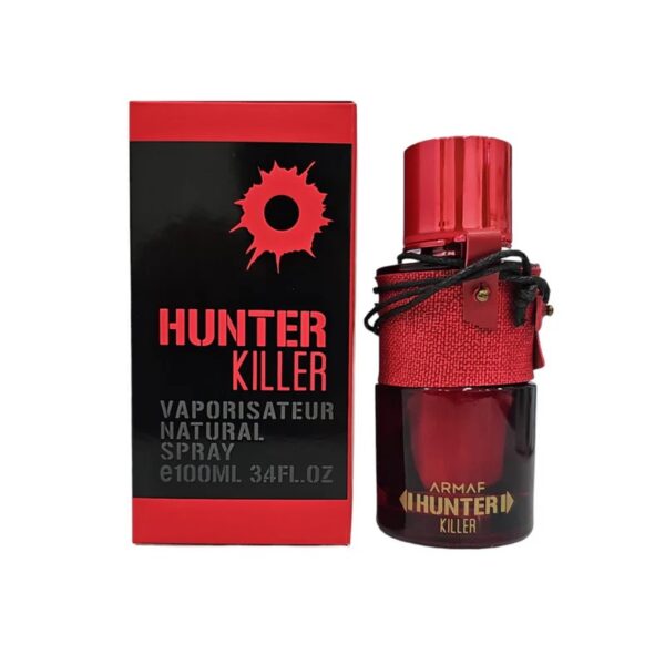 Armaf Hunter Killer: especias, cuero y oud en una fragancia masculina intensa y provocadora. Ideal para quienes imponen presencia.