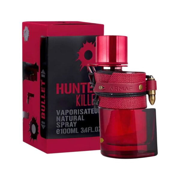 Armaf Hunter Killer: especias, cuero y oud en una fragancia masculina intensa y provocadora. Ideal para quienes imponen presencia.