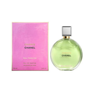 Chanel Chance Eau Fraîche Eau De Parfum combina pera, jazmín y ámbar en una fragancia fresca, elegante y llena de energía.
