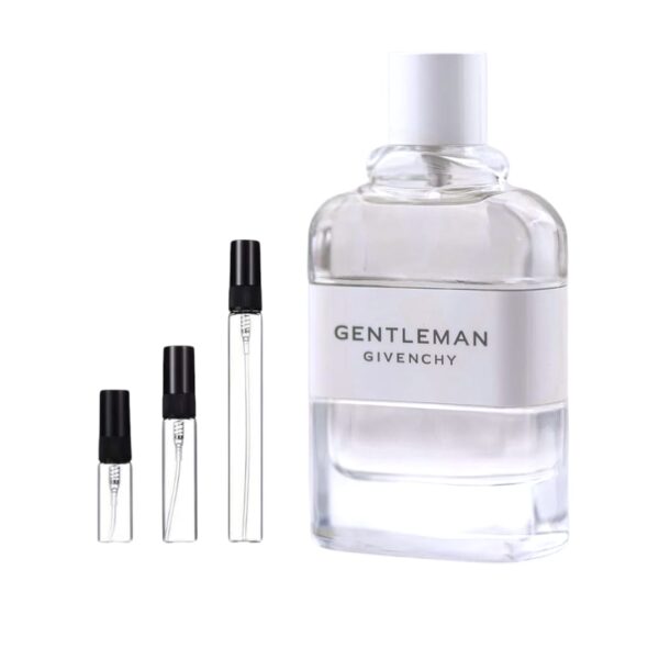Decants Givenchy Gentleman Cologne: frescura cítrica y elegancia moderna en 3ml, 5ml y 10ml. Ideal para climas cálidos y estilo impecable.