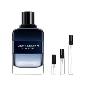 Decants Givenchy Gentleman Eau De Toilette Intense: frescura especiada y elegancia amaderada en 3ml, 5ml y 10ml. Carácter y distinción en cada gota.