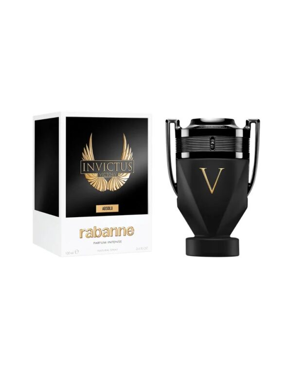 Invictus Victory Absolu: frescura cítrica, corazón especiado y base cálida. Poder y sensualidad en cada nota.