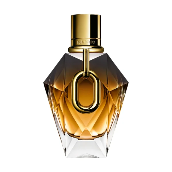 Million Gold For Her Parfum Rabanne combina pera, jazmín y vainilla en una fragancia dorada, sensual y absolutamente irresistible.