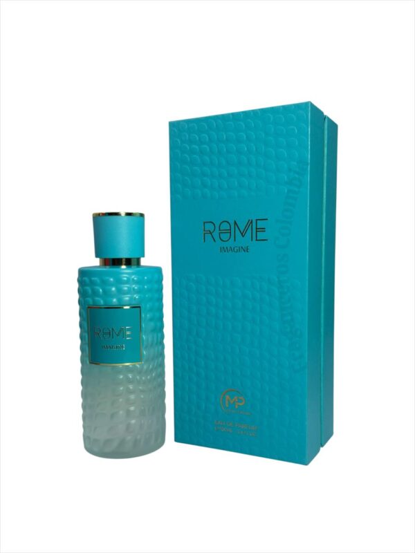 Descubre Perfume Rome Imagine: bergamota, jazmín e iris sobre ámbar y cuero. Elegancia italiana en cada nota.