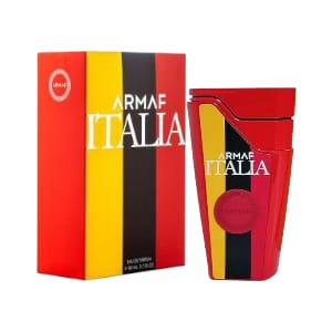 Perfume Armaf Italia: frescura cítrica, corazón floral y fondo amaderado. Elegancia mediterránea en cada nota.