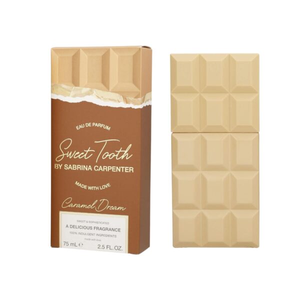 Sabrina Carpenter Sweet Tooth Caramel Dream: caramelo, chocolate y almendras en una fragancia dulce, cálida y absolutamente encantadora.