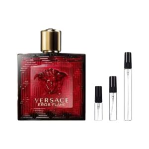 Decants Versace Eros Flame: pasión en 3ml, 5ml y 10ml. Cítricos, especias y maderas para una seducción intensa y sofisticada.