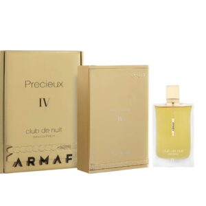 Armaf Club De Nuit Precieux IV: piña, cuero y vainilla en una fragancia oriental amaderada que combina poder, elegancia y seducción.