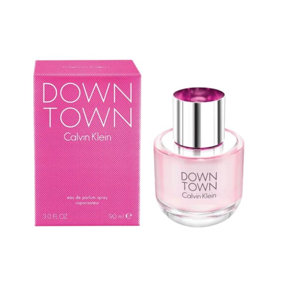 Perfume Calvin Klein Downtown: cítricos, gardenia e incienso en una fragancia urbana, elegante y versátil para mujeres modernas.