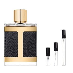 Decants CH Insignia Man Carolina Herrera en 3ml, 5ml y 10ml: cuero, lavanda y ámbar en una fragancia masculina y sofisticada.