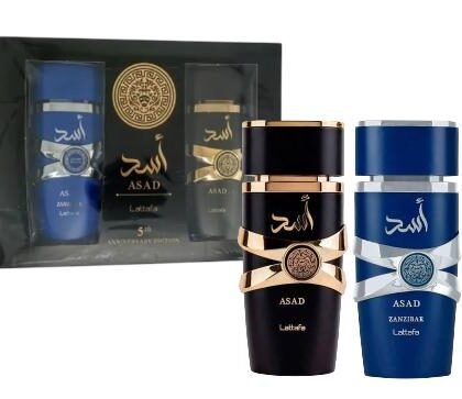 Estuche Lattafa Asad Y Asad Zanzibar EDP 100ml Hombre