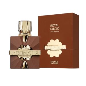 French Avenue Royal Taboo Aromatix: oud, vainilla y ámbar en una fragancia intensa y misteriosa. Lujo oriental para noches inolvidables.