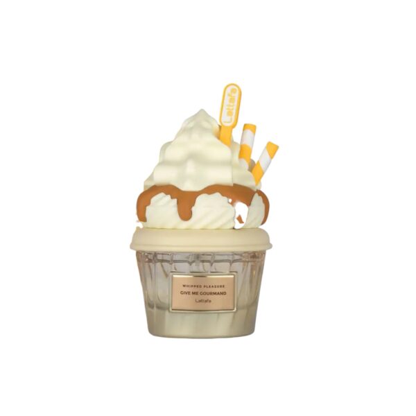 Perfume Lattafa Whipped Pleasure Give Me Gourmand: crema batida, vainilla y cachemira en una fragancia dulce, cálida y adictiva.