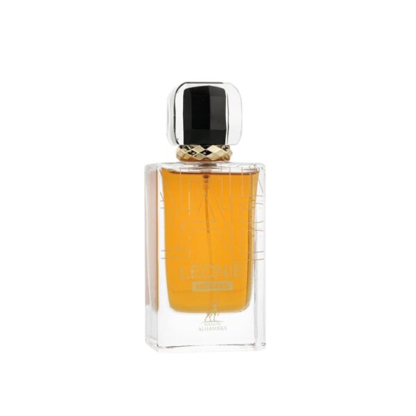 Maison Alhambra Leonie Intense: lavanda, jazmín y vainilla en una fragancia intensa y elegante que revela tu lado más audaz.
