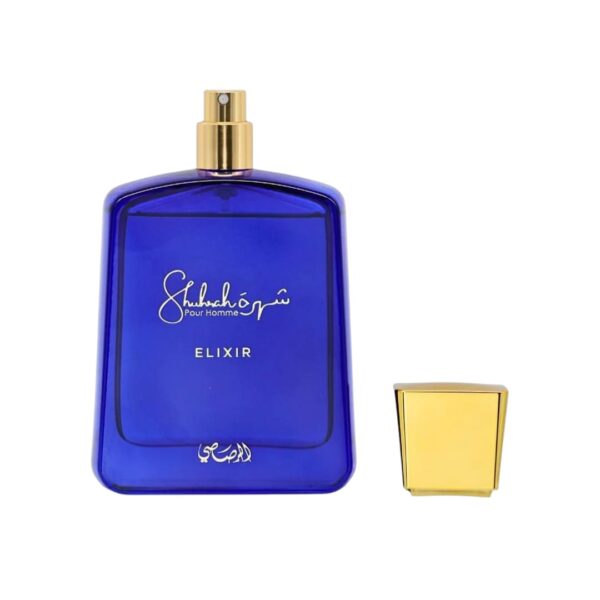 Rasasi Shuhrah Elixir: jengibre, rosa y oud en una fragancia masculina intensa, elegante y profundamente seductora.