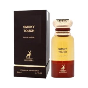 Smoky Touch de Maison Alhambra: cuero, ámbar y especias en una fragancia unisex intensa, misteriosa y seductora. Elegancia con actitud.