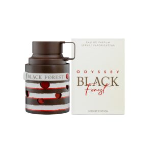Armaf Odyssey Black Forest: bergamota, pimienta y ámbar en una fragancia intensa, masculina y misteriosa. Elegancia con carácter.