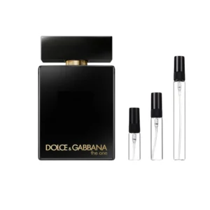 Decants Dolce & Gabbana The One EDP Intense en 3ml, 5ml y 10ml. Cuero, cardamomo y ládano. Intensidad masculina y sofisticación.