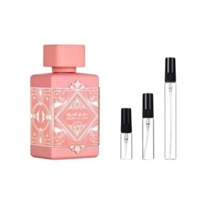 Decants Lattafa Noble Blush: leche de rosas, merengue y vainilla en 3ml, 5ml y 10ml. Dulzura sofisticada para tu piel. ¡Descúbrelo