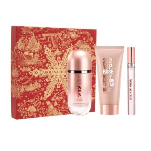 Estuche 212 VIP Rosé de Carolina Herrera: aroma festivo con champagne rosé, rosa y almizcle. Glamour femenino en cada nota.