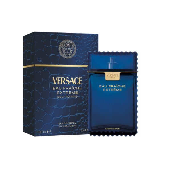 Versace Eau Fraiche Extreme: limón, salvia y ámbar en una fragancia fresca, elegante y masculina. Energía limpia con carácter.