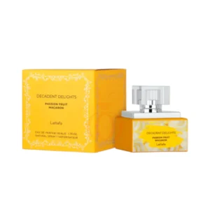 Decadent Delights Raspberry Macaron, fragancia frutal-gourmand con frambuesa, rosa y vainilla envolvente.