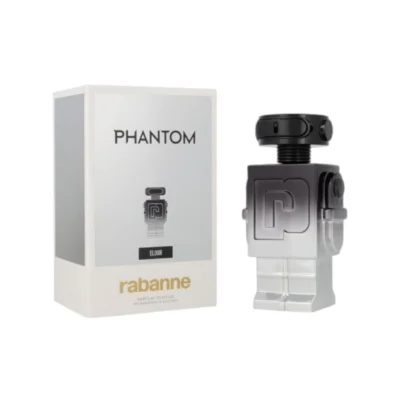 Phantom Elixir Parfum mezcla oud, vainilla y notas marinas en una fragancia intensa, sensual y moderna.
