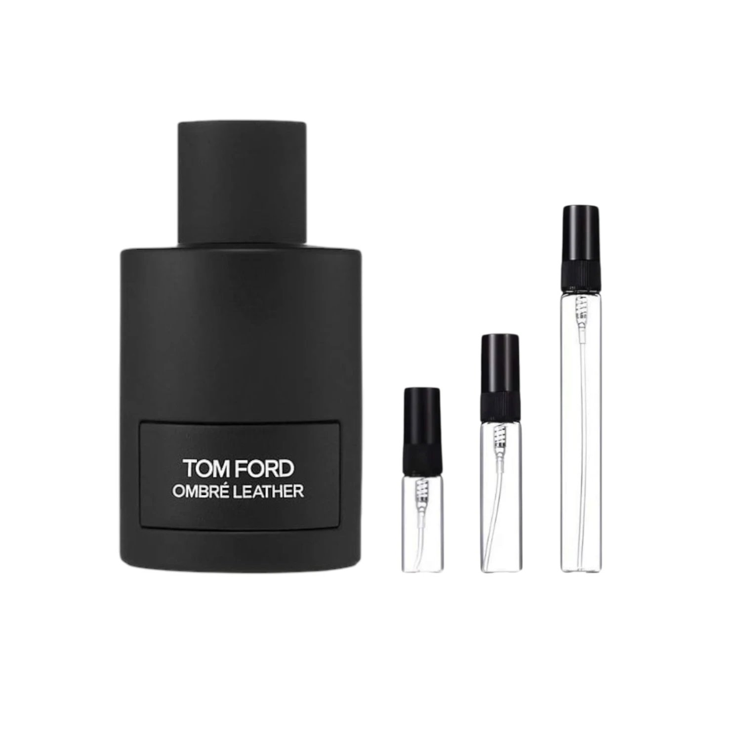 Decants Tom Ford Ombre Leather, cuero intenso y cálido en formatos prácticos de 3ml, 5ml y 10ml.