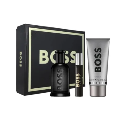 Estuche Boss Bottled Parfum: perfume 100ml, perfumero 10ml y gel de ducha 100ml, lujo masculino.