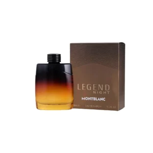 Montblanc Legend Night: perfume masculino elegante con notas cítricas, florales y un fondo cálido y misterioso.