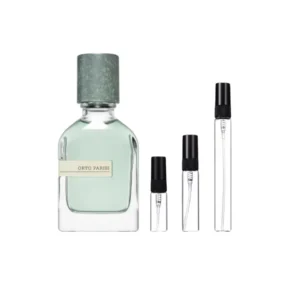 Fragancia oceánica intensa Decants Megamare Orto Parisi, disponible en 3 ml, 5 ml y 10 ml.