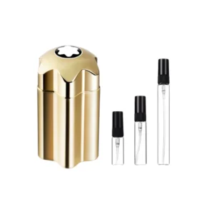 Fragancia masculina y elegante Decants Montblanc Emblem Absolu, disponible en 3 ml, 5 ml y 10 ml.