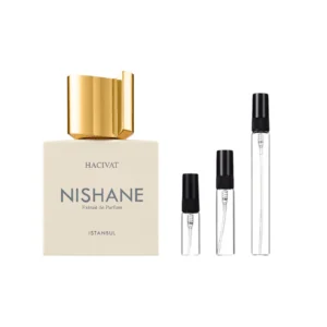 Fragancia fresca y elegante Decants Nishane Hacivat, disponible en 3 ml, 5 ml y 10 ml.