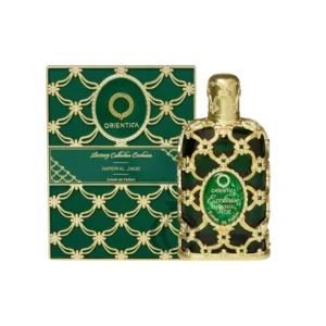 Fragancia fresca y elegante Orientica Imperial Jade, con cítricos, flores suaves y almizcle.