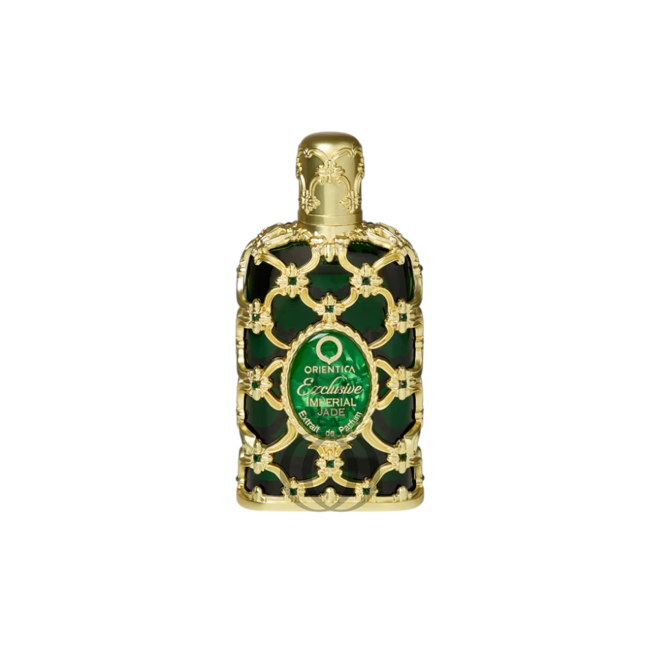 Fragancia fresca y elegante Orientica Imperial Jade, con cítricos, flores suaves y almizcle.