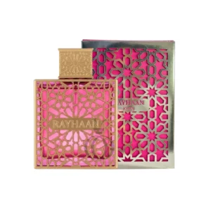 Perfume Rayhaan Kiss: dulzura romántica con un toque moderno y seductor.