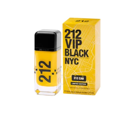212 VIP Black CAB hombre, perfume intenso con notas frescas, especiadas y cálidas.