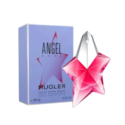 Mugler Angel Nova: frescura frutal y sensualidad amaderada en una fragancia femenina icónica.