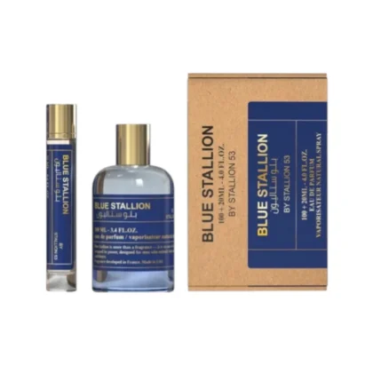 Emper Blue Stallion, perfume fresco con notas cítricas, florales y base amaderada.