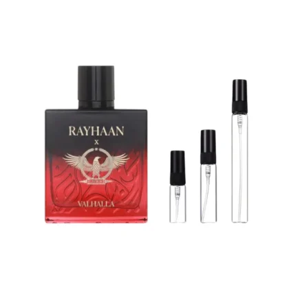 Decants Rayhaan Valhalla en 3ml, 5ml y 10ml, elegancia y poder en cada aplicación.